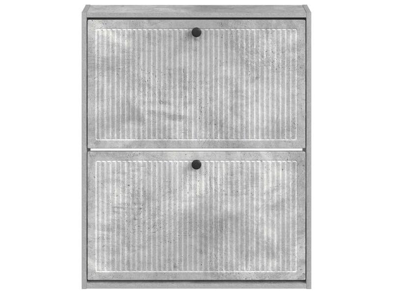  Meuble à chaussures mural, armoire à chaussures ede 71x17x86 cm gris béton  - Conforama D