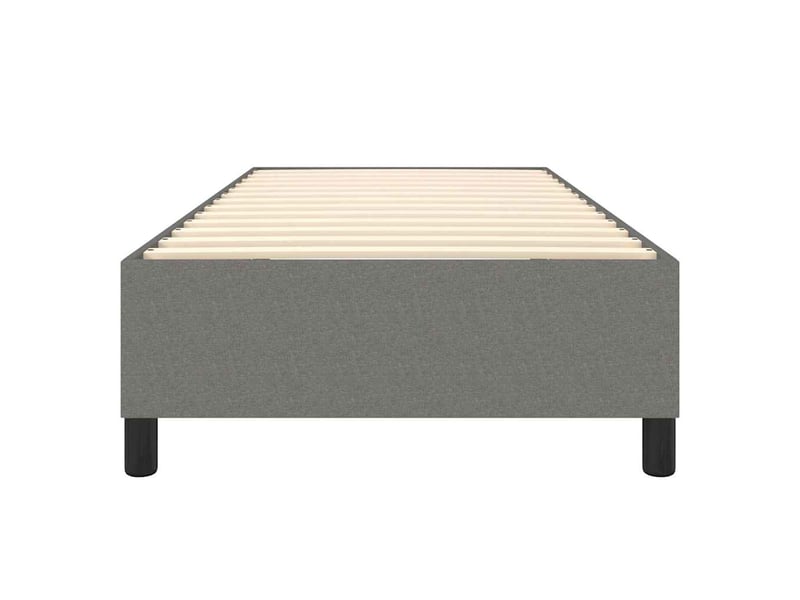  Lit simple- lit adulte -  cadre de lit à lattes gris foncé 80x200 cm tissu  - Conforama D