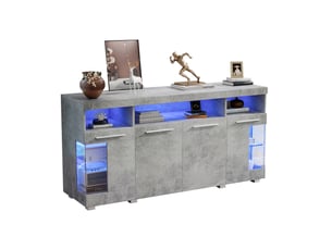 Buffet 4 porte(s)  0 tiroir(s) MODENVIE  - 140 cm coloris gris 