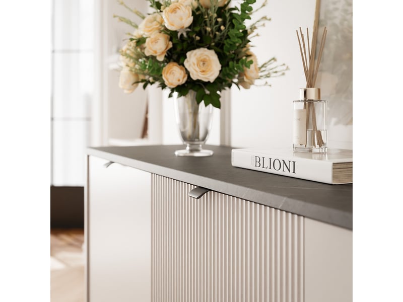  Commode salon navani - commode chambre - 160x40x82 cm - 3 portes - cachemiregris NAVANI - Conforama C