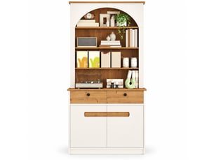 Buffet 2 porte(s) 2 tiroir(s) - 80 cm coloris blanc