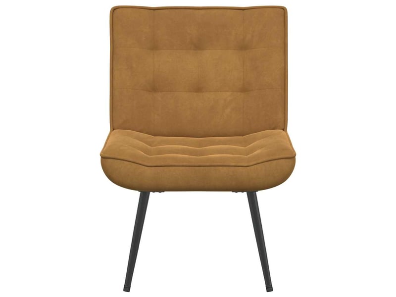  Chaise de relaxation, chaise de salon marron 64x74x84 cm velours cf28267  - Conforama D
