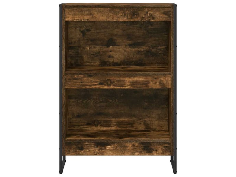  Bibliothèque, armoire à livres 60 x 30 x 86,5 cm bois d'ingénierie chêne fumé  - Conforama E
