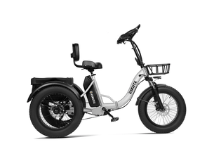 Tricycle électrique 20 pouces eskute t302pro, 48 v 250 w 20,8 ah, confort ergonomique, blanc