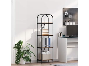 Étagère 4 niveaux, étagère de rangement 40x30x146 cm bois d'ingénierie chêne fumé shl2165