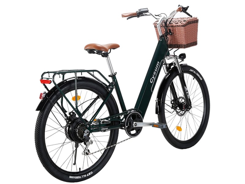  Vélo électrique de ville cysum cityrun, 250 w, batterie 36 v 10 ah, vert Cityrun - Conforama E