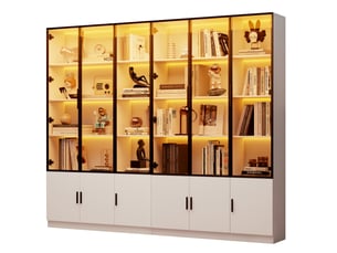 Vitrine coloris blanc  <strong>COVREO </strong> <strong></strong> - x200 cm