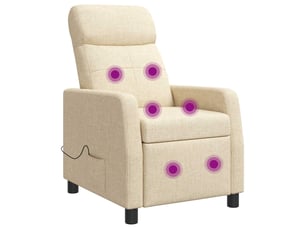 Fauteuil relax manuel VIDAXL  Tissu beige