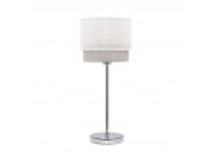 Lampe à poser fabrilamp kenya blancgris 1 x e14 45 x 18 x 18 cm
