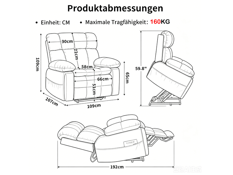 Fauteuil relax électrique releveur avec massage et chauffage marron evryae - Conforama E
