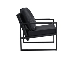 Fauteuil fixe MEUBLIV  Simili noir vendu A l'unité