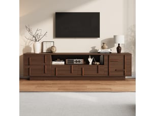Meuble tv coloris marron 180 cm <strong>KORFEE</strong>  <strong></strong>