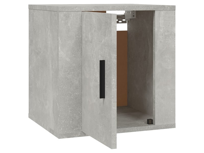  Meuble tv - banc tv - meuble de rangement mural gris béton 40x34,5x40 cm  - Conforama E