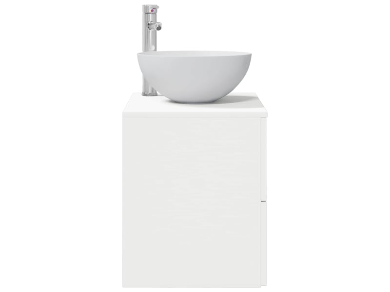  Vanité de lavabo mural, meuble de rangement blanc 49.5x41x64.5 cm shl8921  - Conforama D