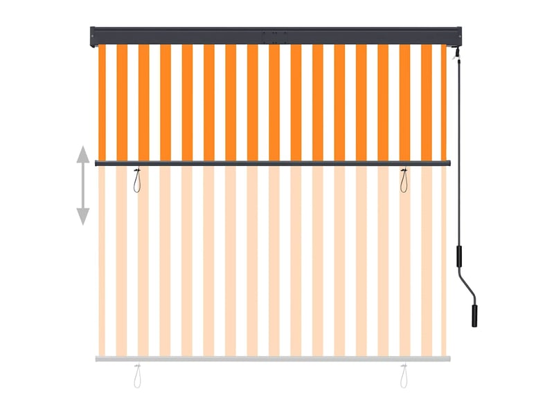  Store enrouleur, store roulant d'extérieur 160x250 cm blanc et orange cf47338  - Conforama C