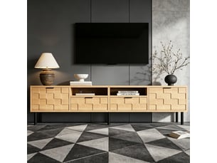 Meuble tv coloris naturel 200 cm