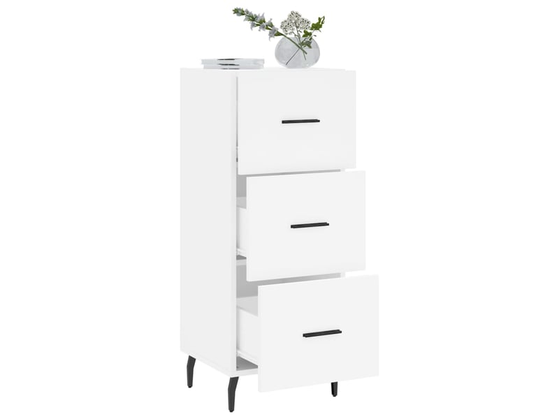  Buffet - bahut - meuble de rangement blanc 34,5x34x90 cm bois d'ingénierie  - Conforama D