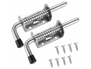 2pcs verrou porte garage portail abri jardin ressort inox 304 coulissante 128mm