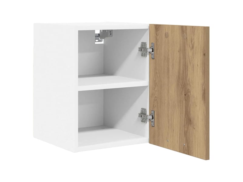  Lot de 2 armoires suspendues modernes 30 x 31 x 40 cm grand espace de stockage intérieur en bois d'ingénierie blanc 02_0053176  - Conforama B