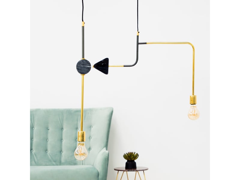  Lampe suspension design calina 62cm noir  - Conforama C