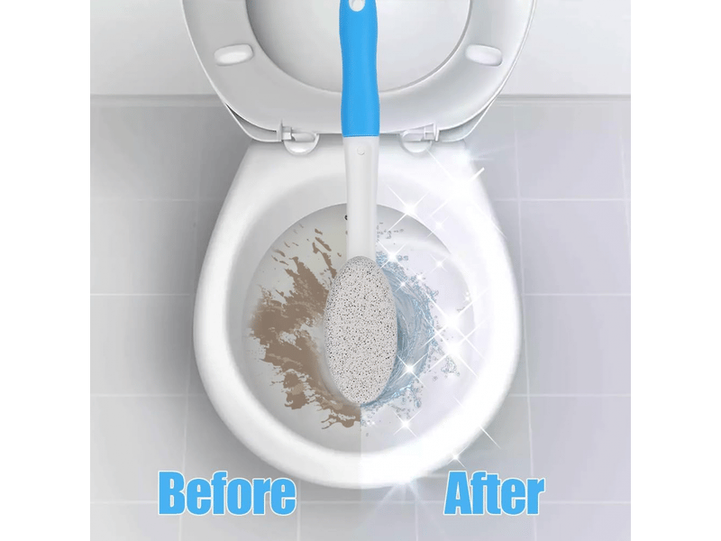 Brosse de nettoyage en pierre ponce, manche de toilette, pour salle de bain, toilettes, élimination des taches, eau, anneaux de cuvette - Conforama D