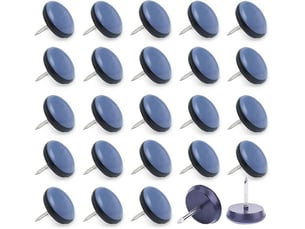 Set de 42 patins coulissants ronds en ptfe téflon de 16 mm avec clous, supports pour meubles lourds sur sols lisses et tapis.
