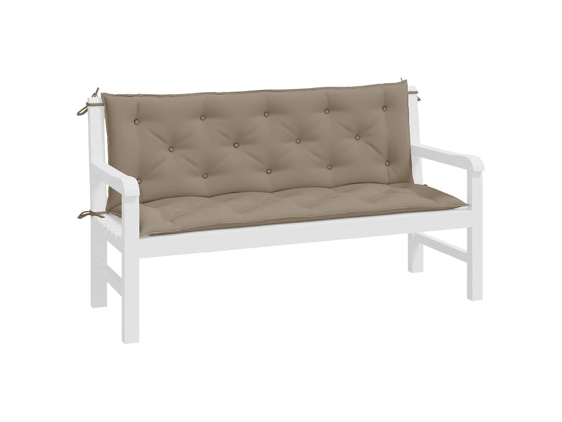  Lot de 2 coussins de banc jardin, coussins d'assise taupe 150x50x7 cm tissu oxford cf58742  - Conforama D