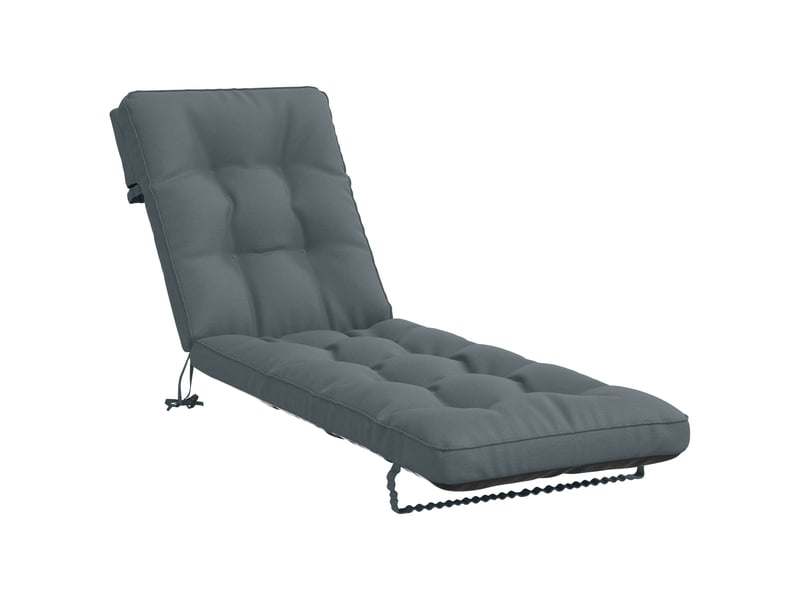 Coussin de transat, coussin pour bain de soleil vianen 100 % polyester bleu 200 x 50 x 8 cm cf56272 - Conforama A