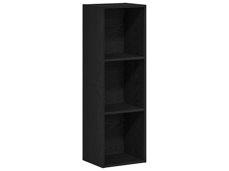  Bibliothèque, meuble de rangement salon en chêne noir 36 x 30 x 114 cm bois d'ingénierie  - Conforama A