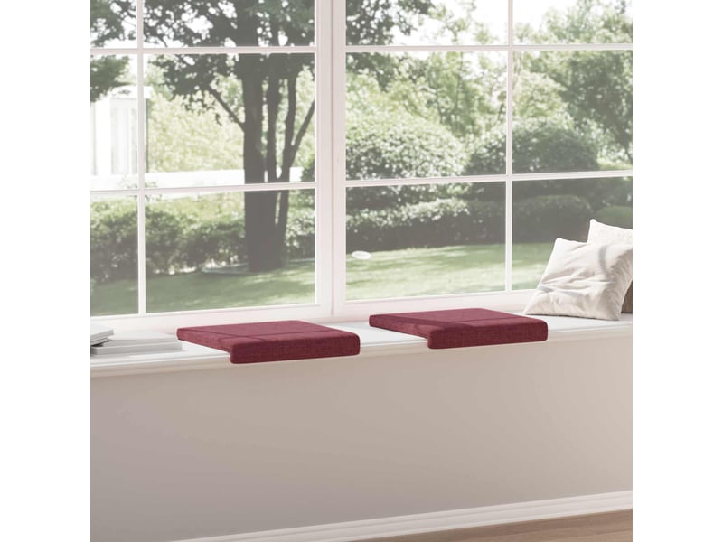 Lot de 2 coussins de banc, coussins d'assise, coussins pour chaisecanapé tissu bordeaux profondeur 35 cm cf52501 - Conforama D