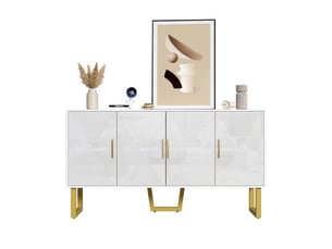 Buffet 4 porte(s)     - 150 cm coloris blanc 