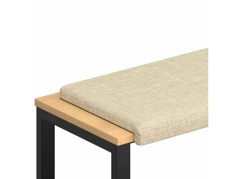 Coussin de banc, coussin d'assise, coussin de canapé tissu crème profondeur 35 cm cf53781 - Conforama A