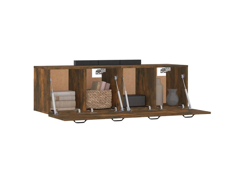  Armoires murales 2 pcs salon chêne fumé 80x35x36,5cm bois d'ingénierie  - Conforama D