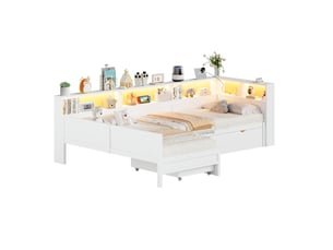 Lit gigogne 90x200 cm MODENVIE coloris blanc