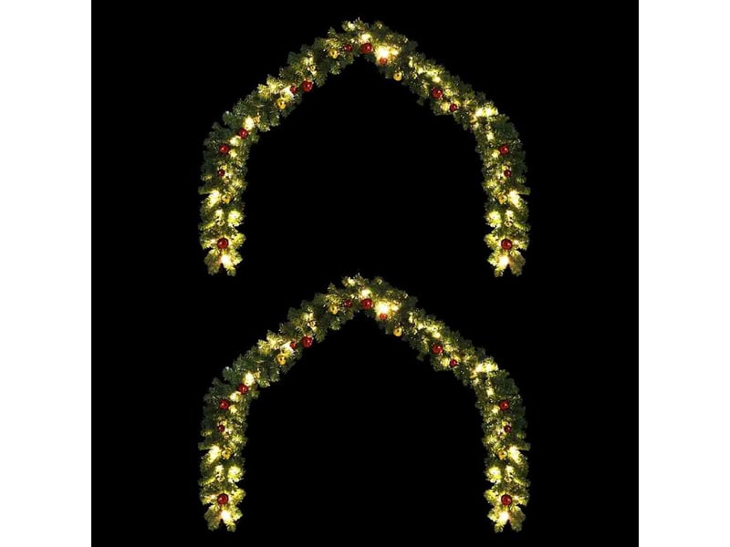  Guirlande de noël 2 pcs 600 led vert 20 m pvc  - Conforama A