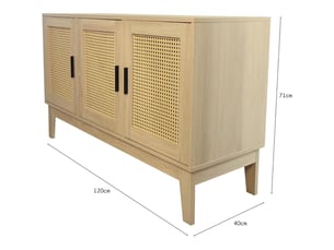 Buffet 3 porte(s)  0 tiroir(s) <strong>BOX AND BEYOND</strong> <strong>62664</strong> - 120 cm coloris marron 