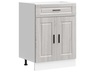 Meuble de rangement, armoire de cuisine porto sonoma gris bois d'ingénierie shl5437