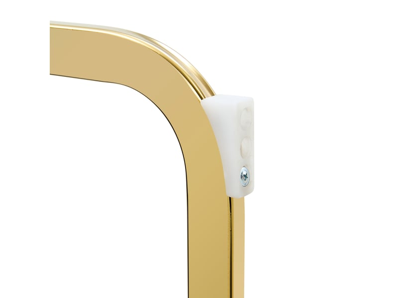 Lot de 2 chaises de salle à manger 43x63x100 cm, chaise cuisine avec dossier haut motif losange, blanc et doré, pu+métal  - Conforama E