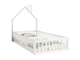Lit cabane 90x200 cm STILVORA   coloris blanc