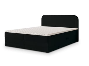 Lit avec rangement 180x200 cm <strong>MASSENO</strong>  <strong></strong> coloris noir