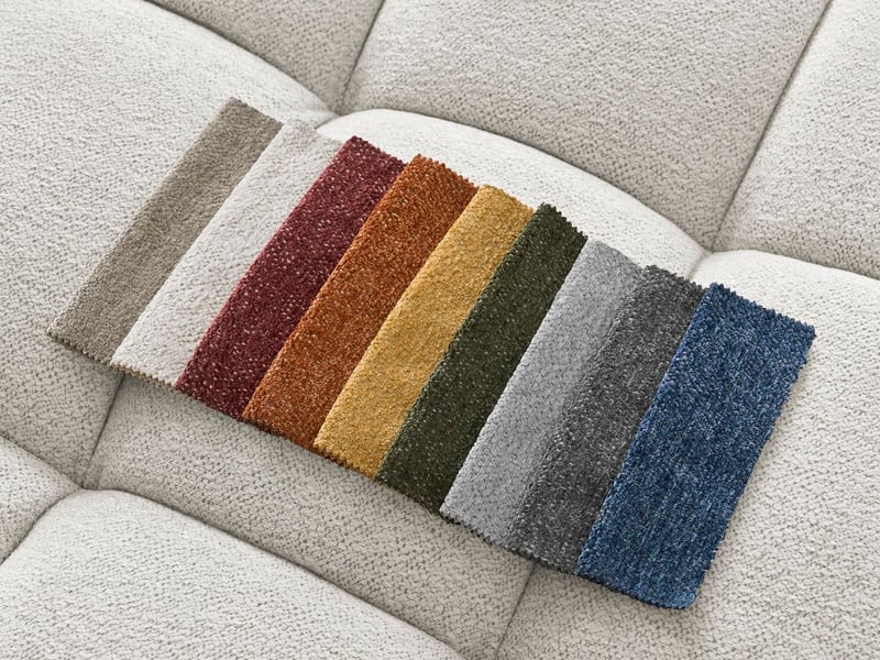  Bobochic canapé droit fixe 3 places everest tissu chiné blanc EVEREST - Conforama C