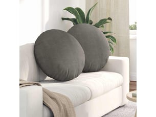 Lot de 2 coussins de siège, coussins décoratifs tissu en velours côtelé gris clair cf59800