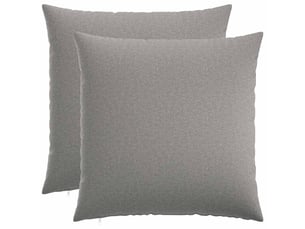 Lot de 2 coussins avec oreiller, coussins décoratifs heerlen gris nuage tissu cf50243