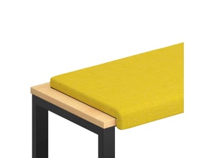 Coussin de banc, coussin d'assise, coussin de canapé tissu jaune clair profondeur 35 cm cf53803