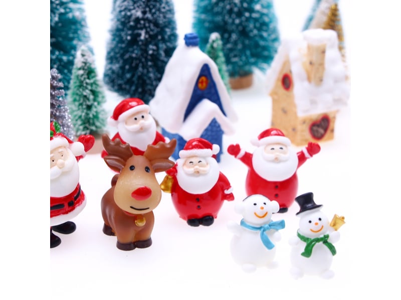  Miniature ornament kits mini style figurines père arbre de noël 30 pièces  - Conforama E