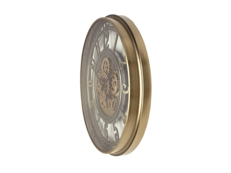  Horloge murale fabrilamp mesina 70 x 70 cm bronze engrenages mobiles 215010012 - Conforama C
