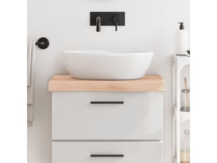 Comptoir de salle de bain, plan de travail 60x50x(2-6) cm bois massif non traité cf65750