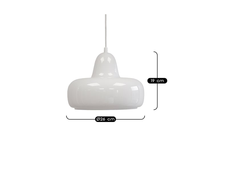  Suspension boli en verre blanc ø26 cm 62906 - Conforama C