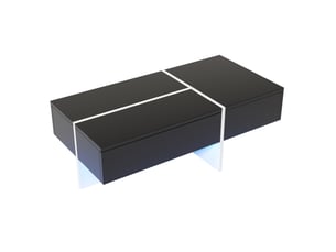 Table basse rectangulaire coloris noir   - 50 cmx100 cm
