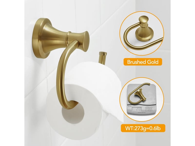  Porte papier toilette mural rond, support porte rouleau papier toilette en acier inoxydable  - Conforama D